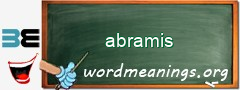 WordMeaning blackboard for abramis